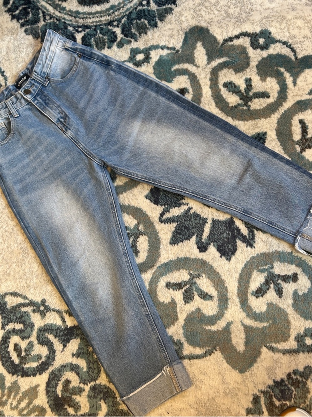 Womens Cropped Light Blue Ankle Jeans